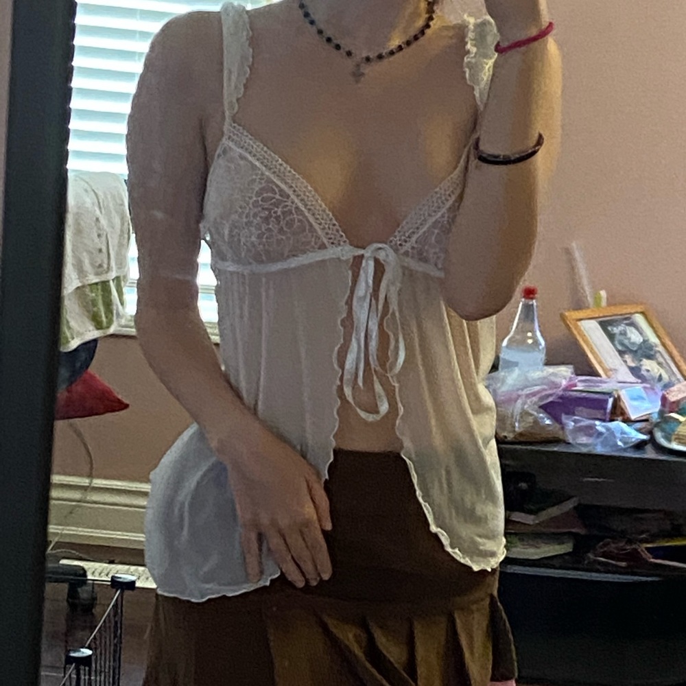 calvin klein lingerie y2k lace top